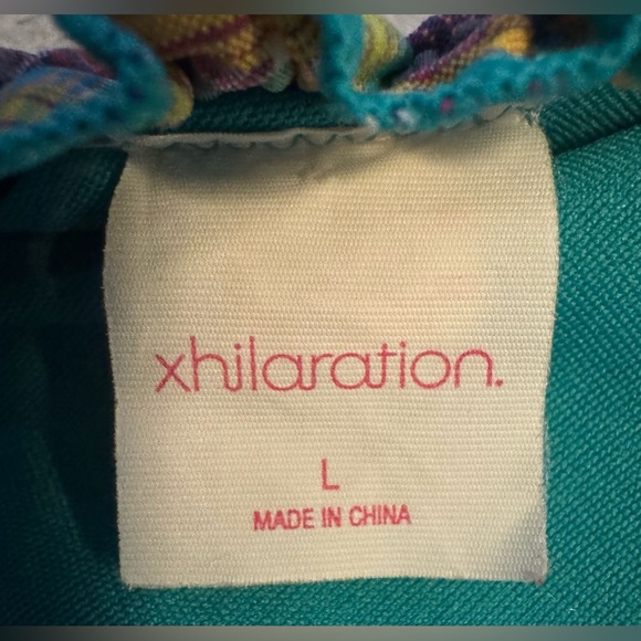 Xhilaration Plaid Green and Purple Multi Hue String Bikini Swimwear Set - Picture 3 of 14